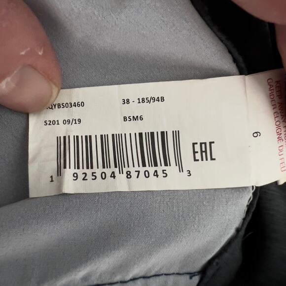 Quiksilver Bathing Suit Men 38W Side Pocket Hook/Loop Fly String Swim Beach Blue - Picture 16 of 16